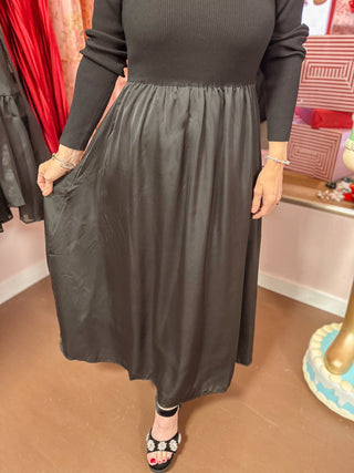 Mock Neck Maxi Dress - Olivia Frank & Co.