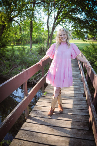 Pretty Pink Mini Dress - Olivia Frank & Co.