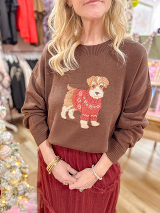 Puppy Sweater - Olivia Frank & Co.