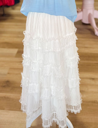 Romance Tiered Lace Skirt - Olivia Frank & Co.