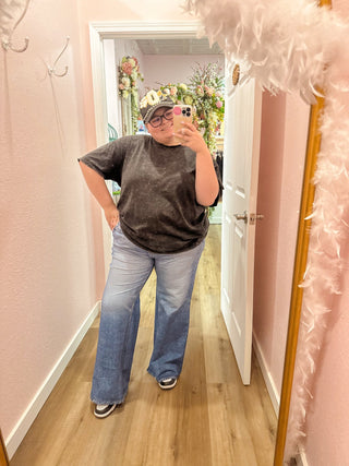 The Cloud - Soft Illusion Denim Wide Leg Jeans - Olivia Frank & Co.