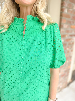 Tonya Eyelet Top - Olivia Frank & Co.