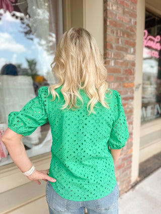 Tonya Eyelet Top - Olivia Frank & Co.